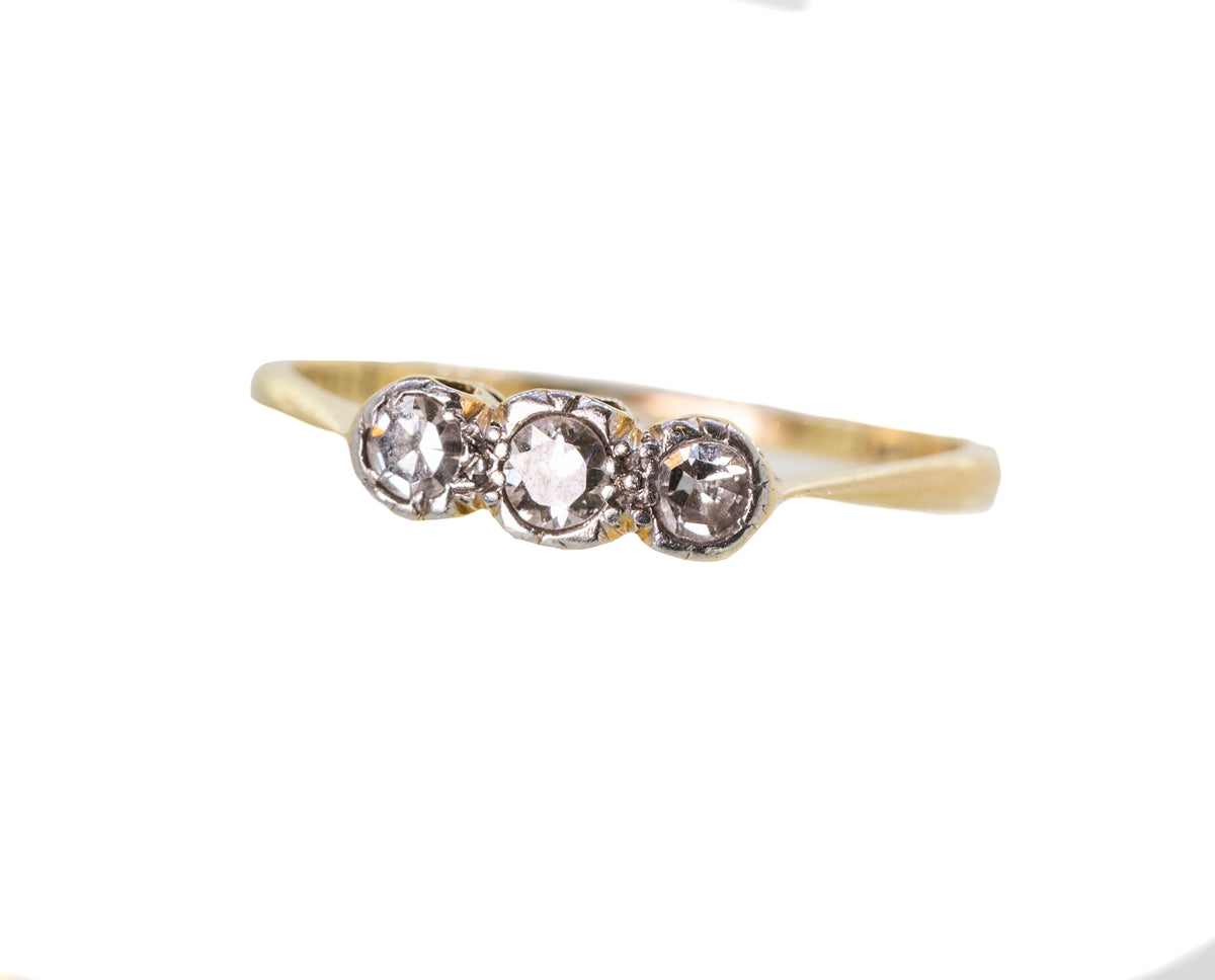 18ct Yellow Gold with Platinum Setting of 0.5ct Diamonds