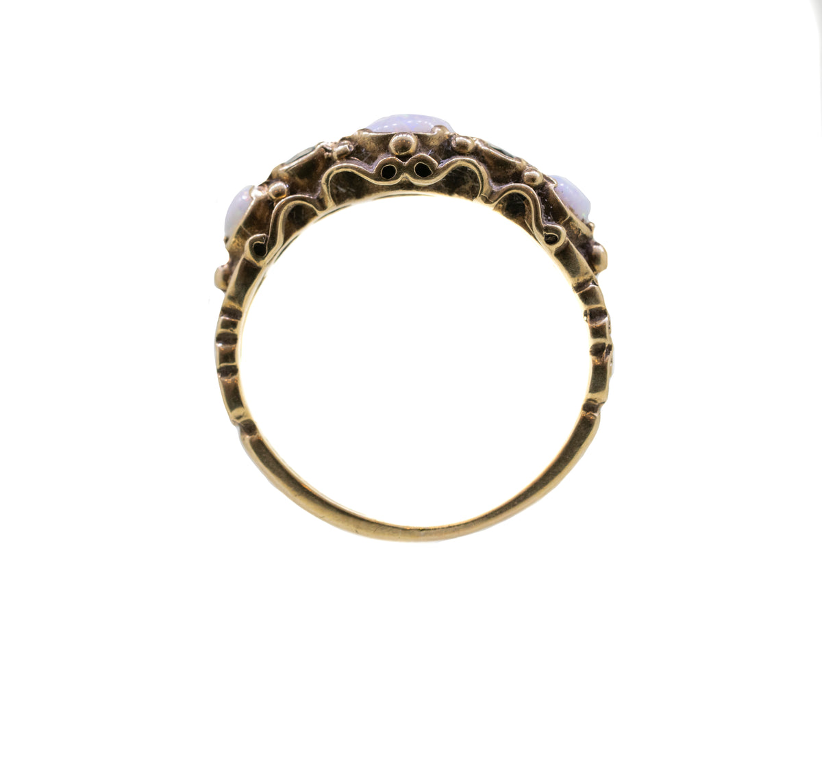 Opal and Sapphire 9ct Yellow Gold