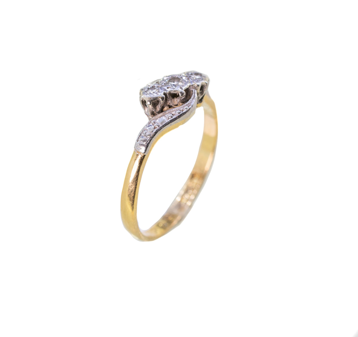 18ct and Platinum with 0.15ct Diamonds