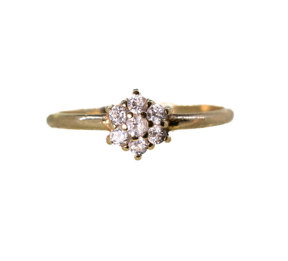 Flower Cluster 0.34ct Diamond Ring