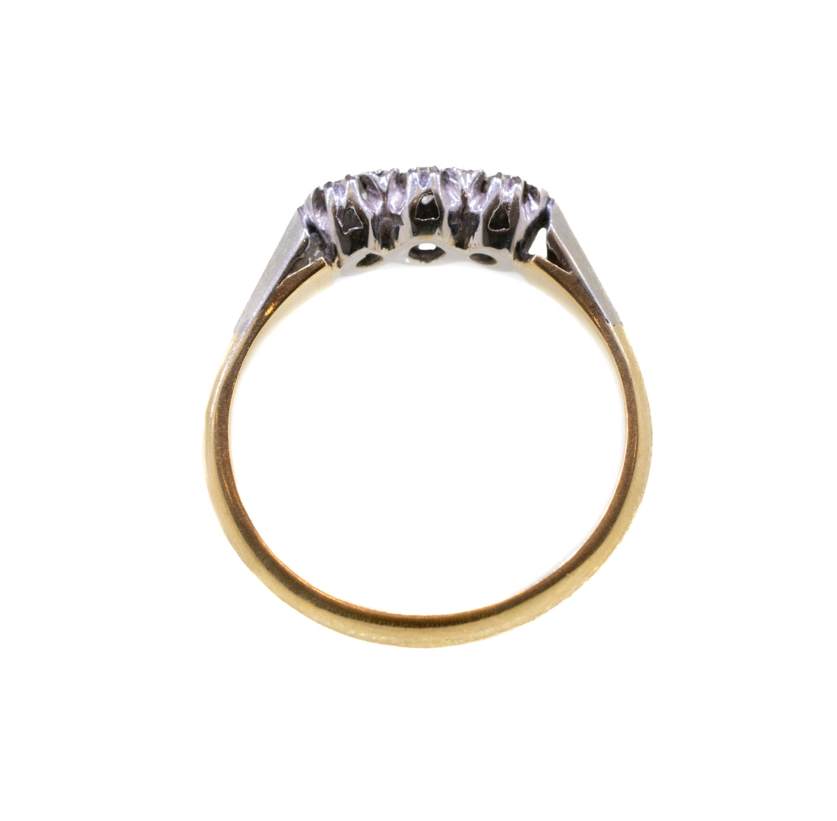 18ct Yellow Gold and Platinum 0.25ct Diamond Ring