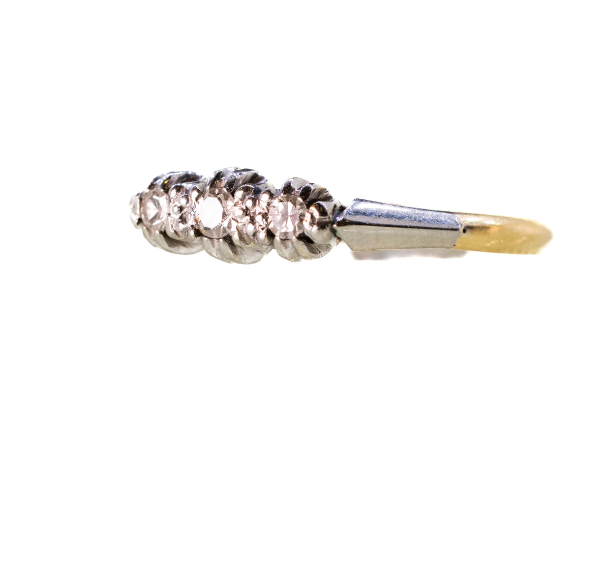 18ct Yellow Gold and Platinum 0.25ct Diamond Ring