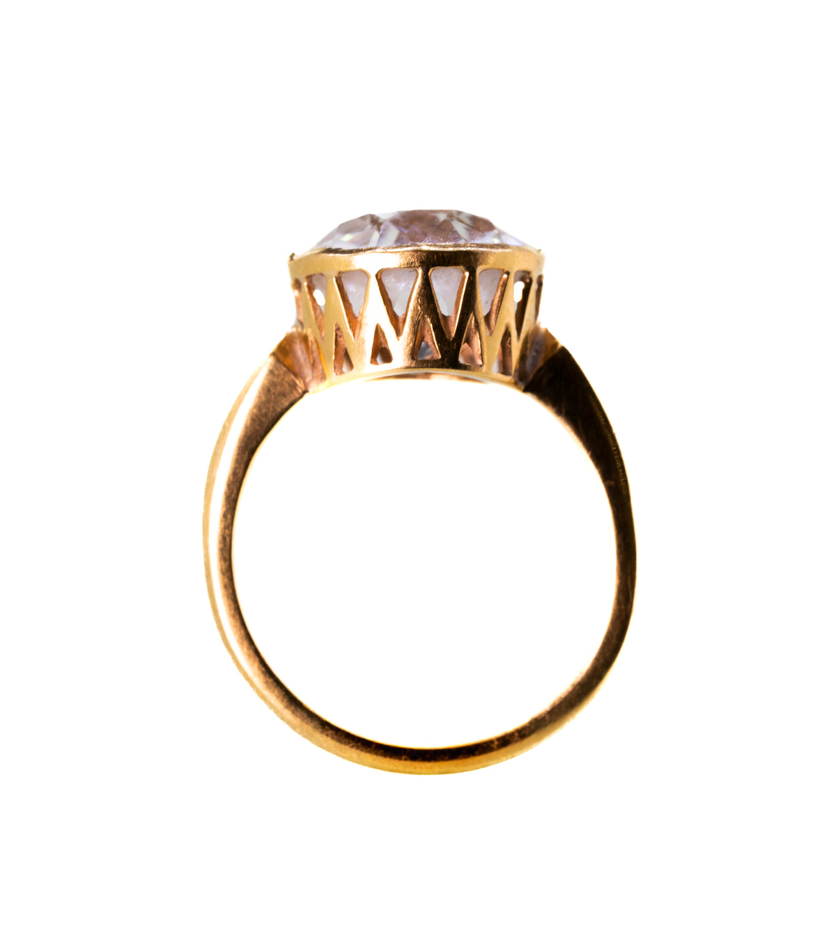 White Topaz Set in 22ct Gold Ring