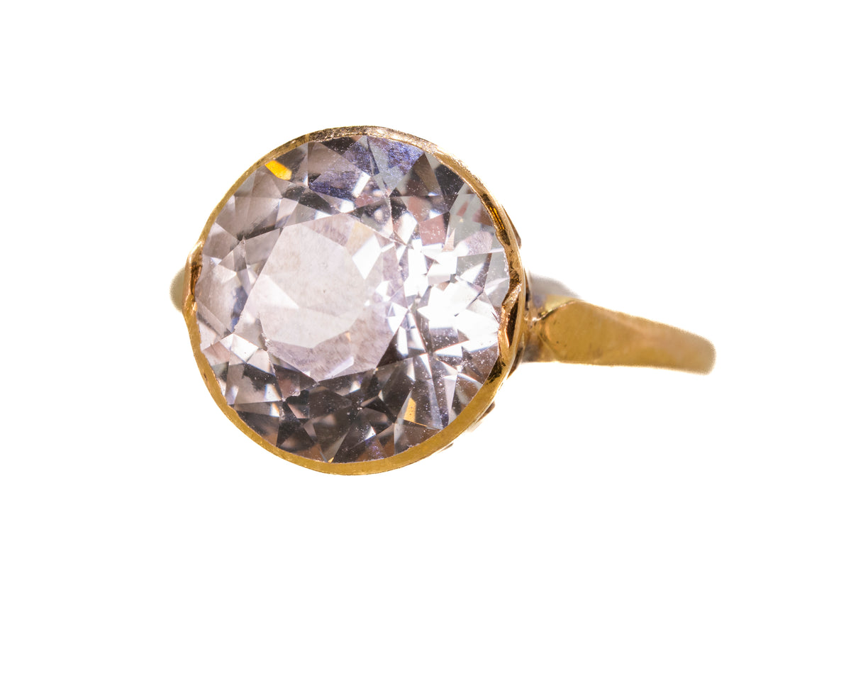 White Topaz Set in 22ct Gold Ring