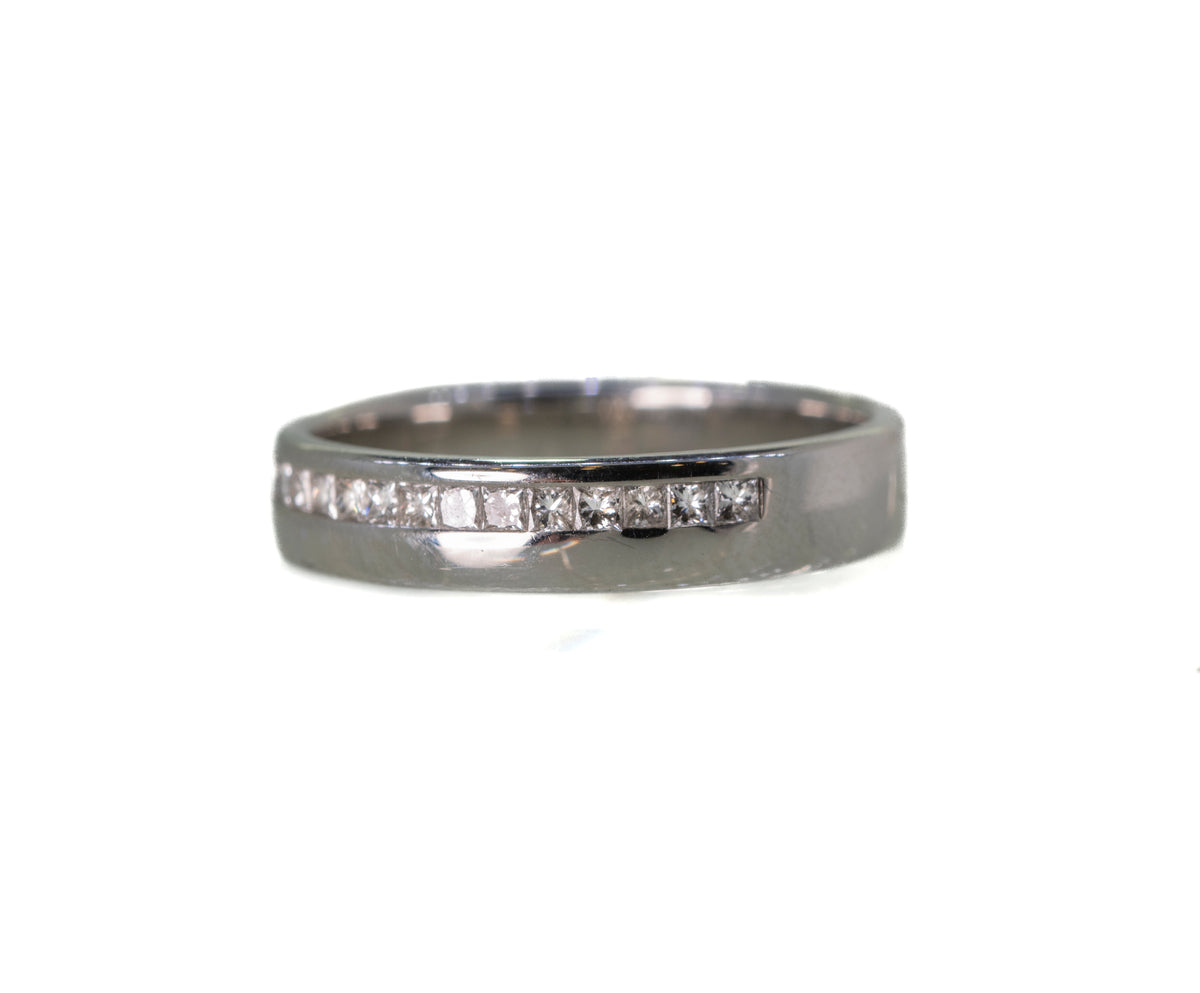 Platinum Princess Cut Half Eternity 0.25ct Diamonds