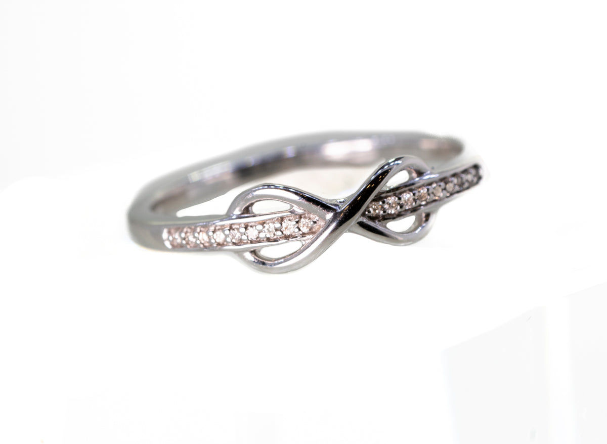 Infinity 9ct White Gold Ring