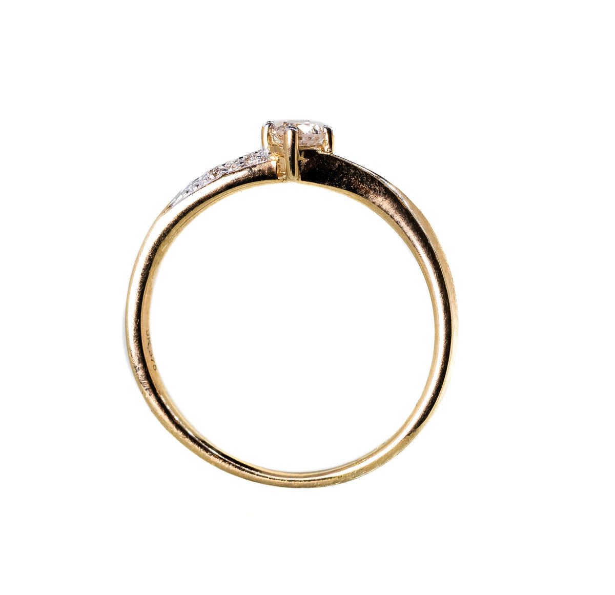 9ct Yellow Gold 0.17ct Diamond Ring