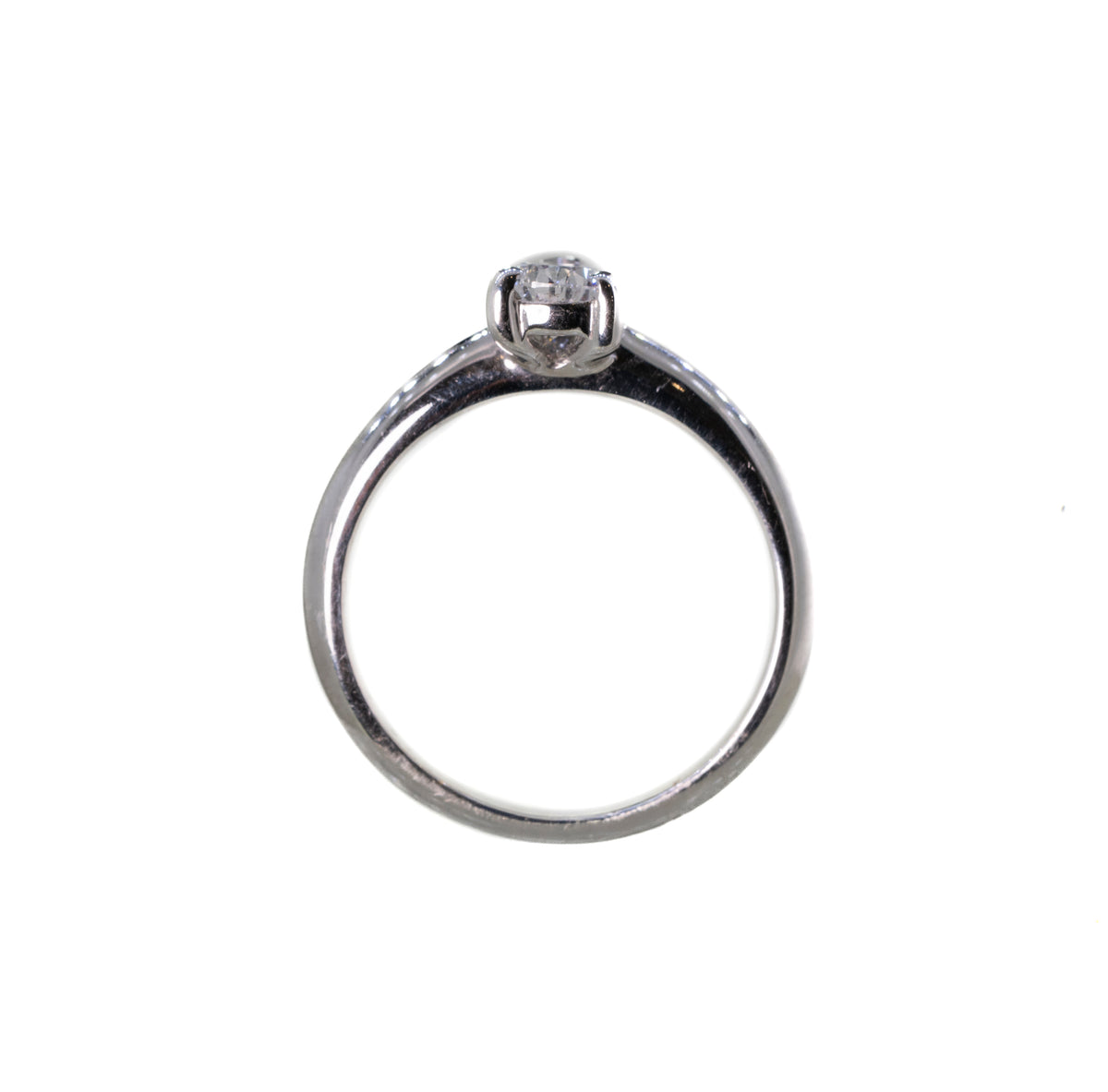 0.5ct Pear Shape Diamond on a 18ct White Gold Band