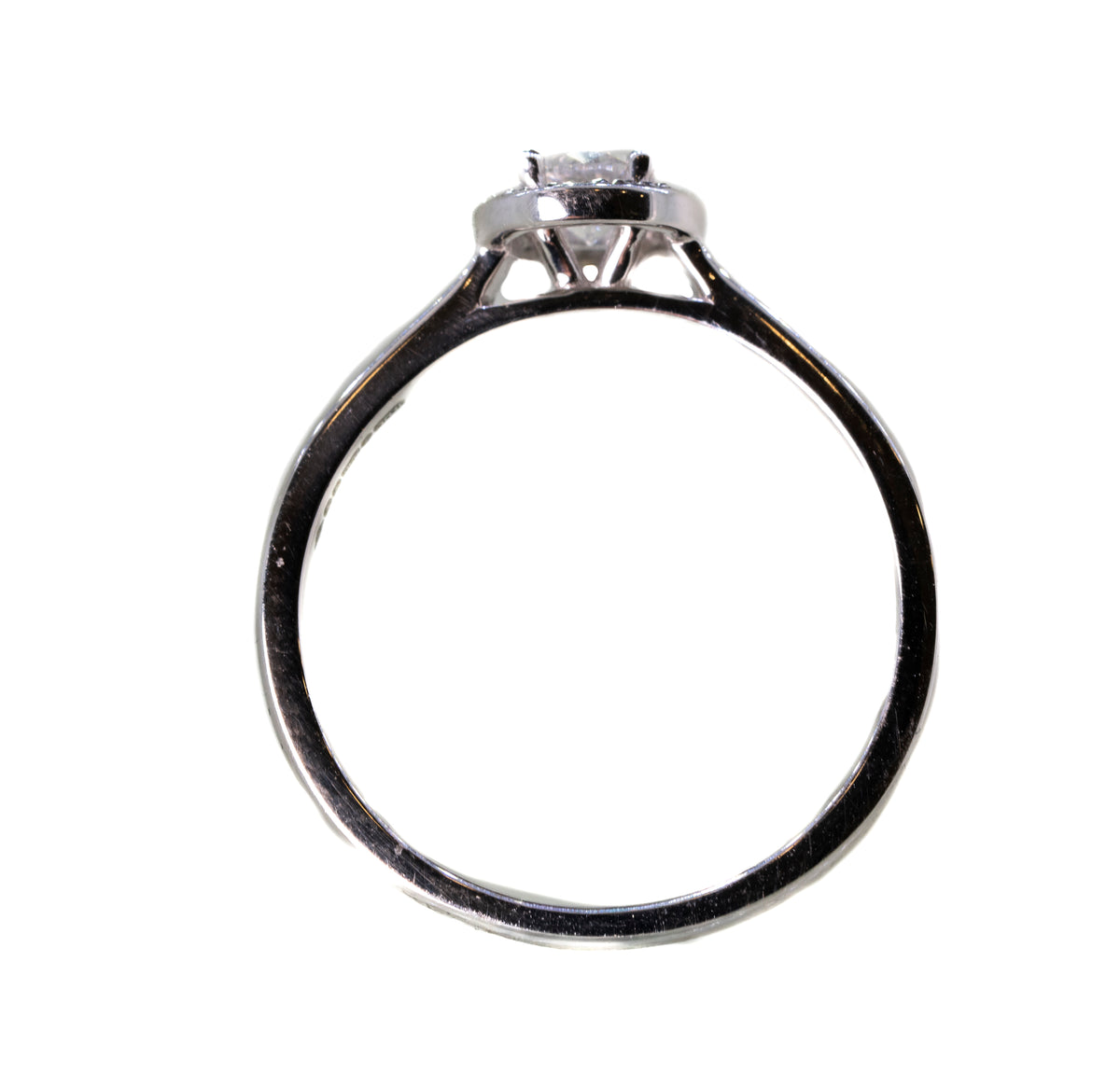 Platinum 0.35ct Halo Diamond Ring