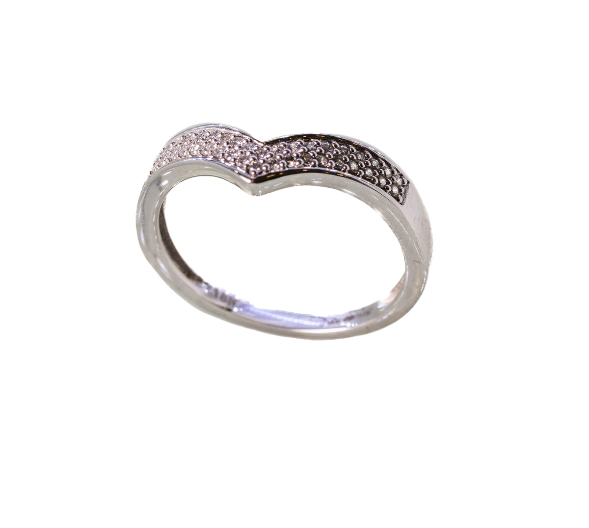 0.10ct Diamond Wishbone in 18ct White Gold