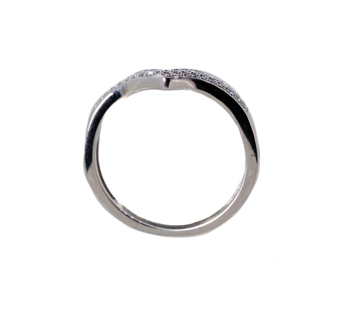 0.10ct Diamond Wishbone in 18ct White Gold