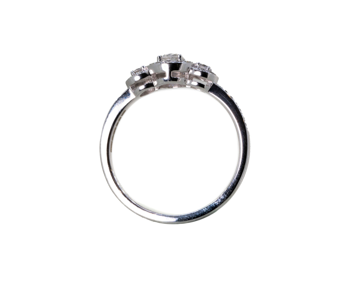 18ct White Gold 0.41ct Halo Ring