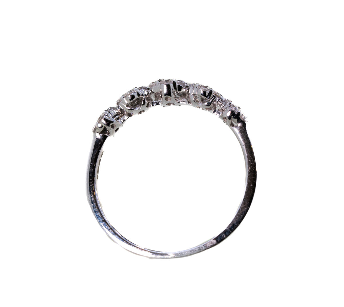 Diamond 5 Flower Half Eternity in 18ct White Gold