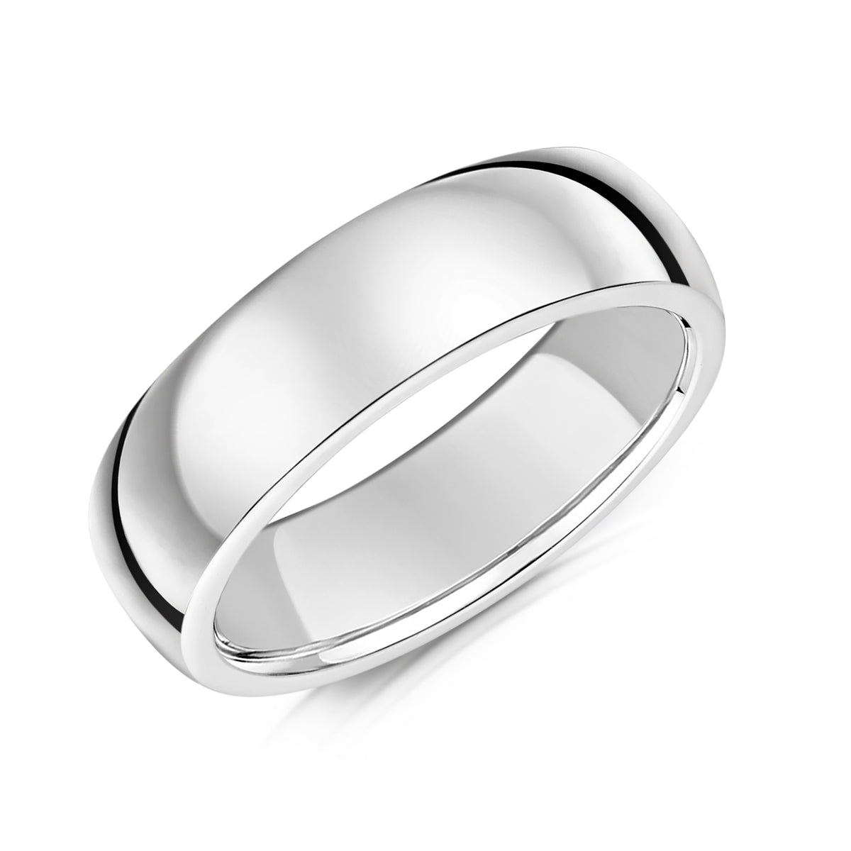 6mm D Shape Wedding Band