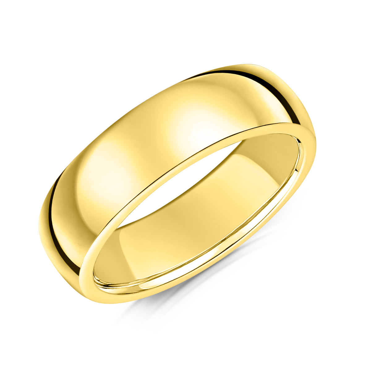 6mm D Shape Wedding Band