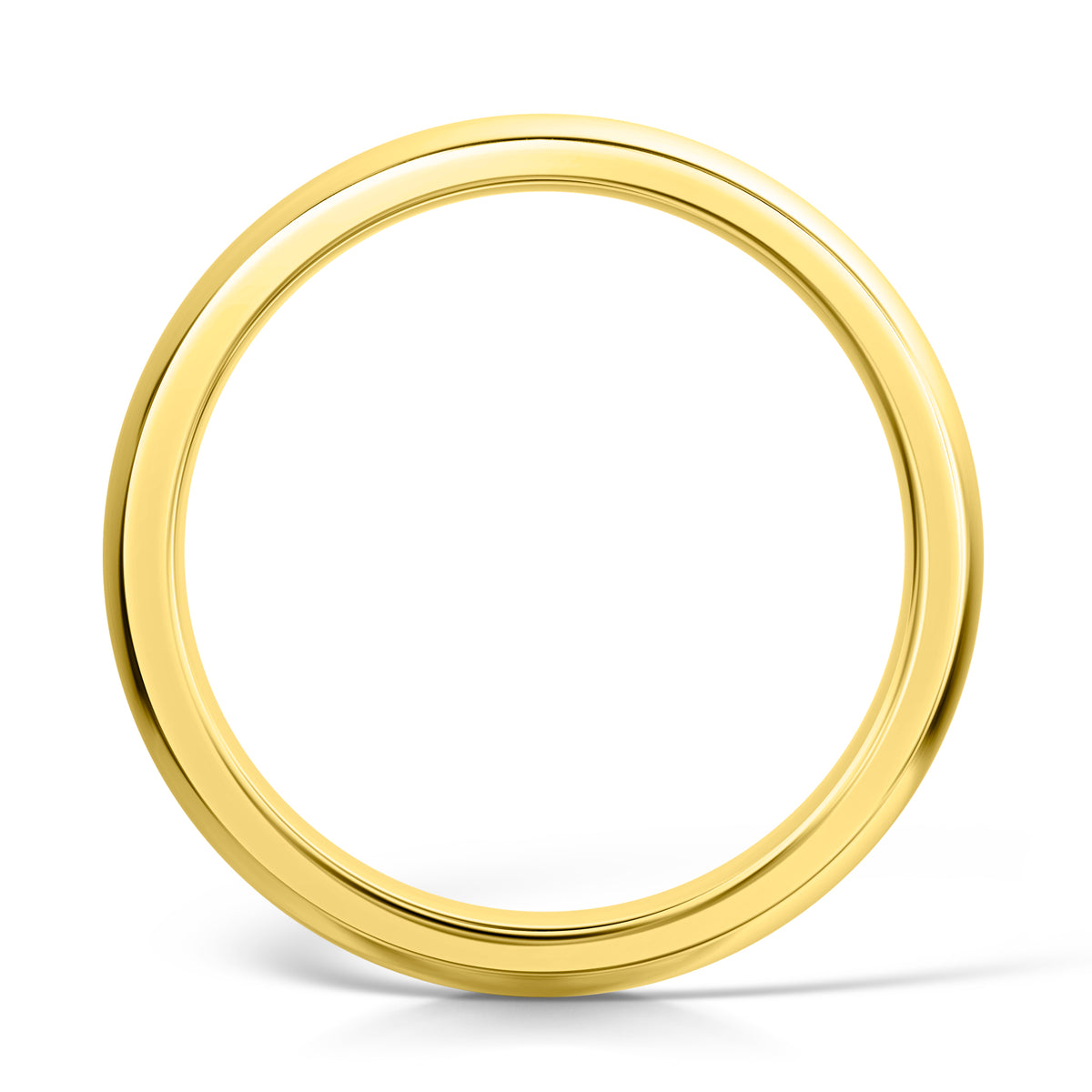 4mm D Shape Wedding Band