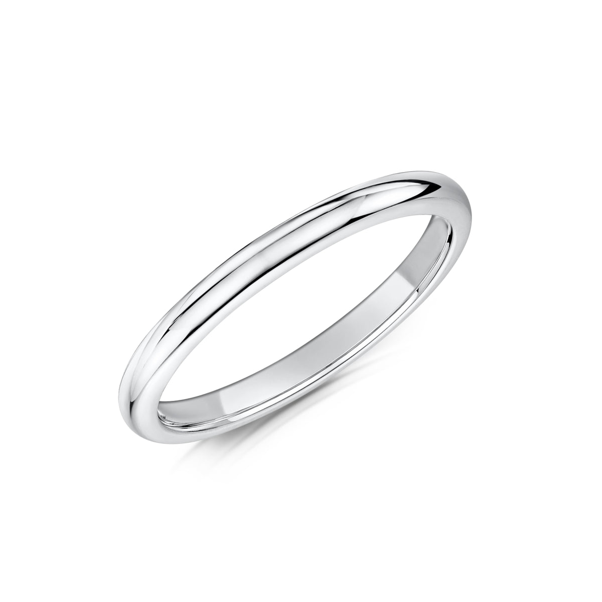 2mm D Shape Wedding Band