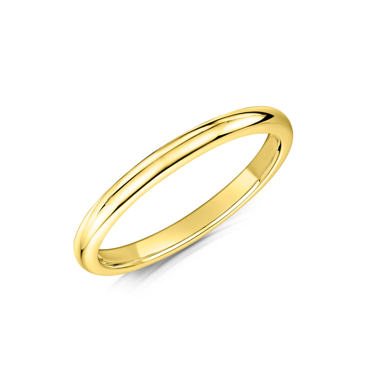 2mm D Shape Wedding Band