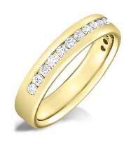 4mm Channel Set Half Eternity