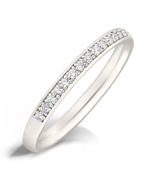 2mm Multi-Grain Set Half Eternity