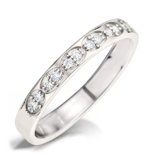 3mm Multi-Grain Set Half Eternity