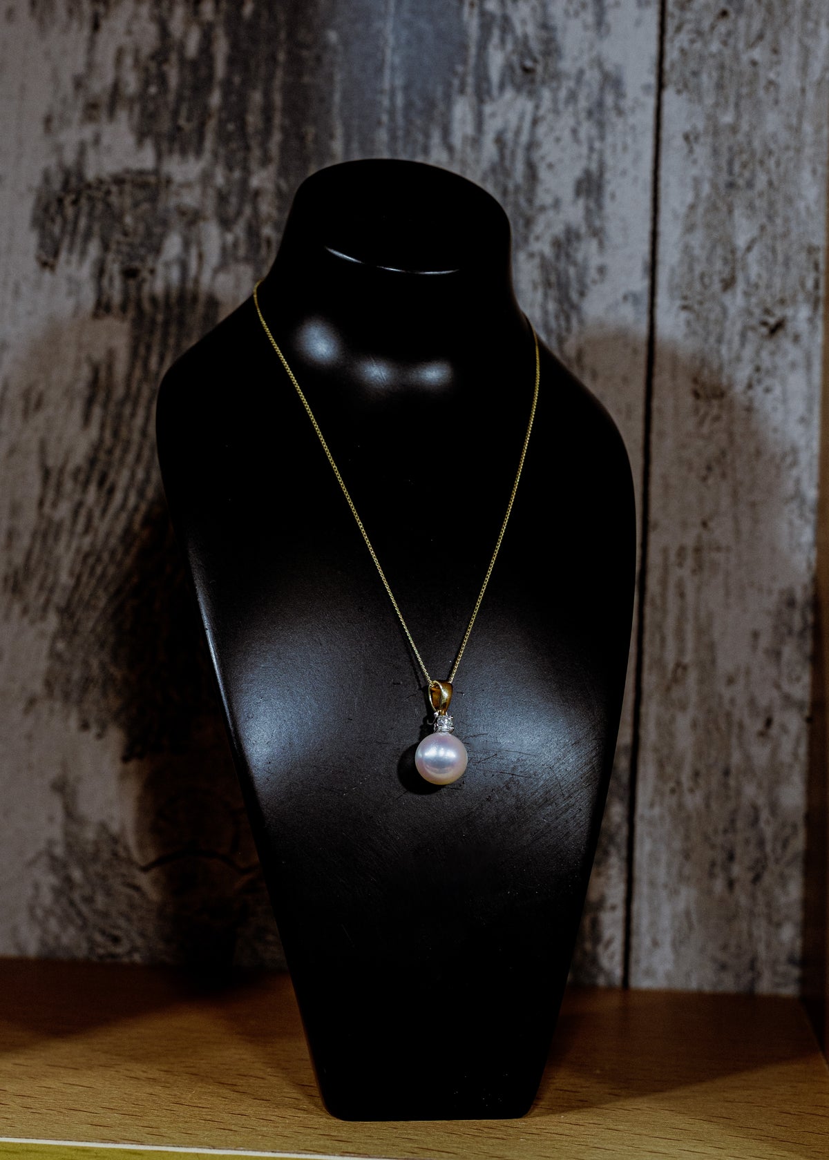 Pink Cultured Pearl and Diamond Set Pendant