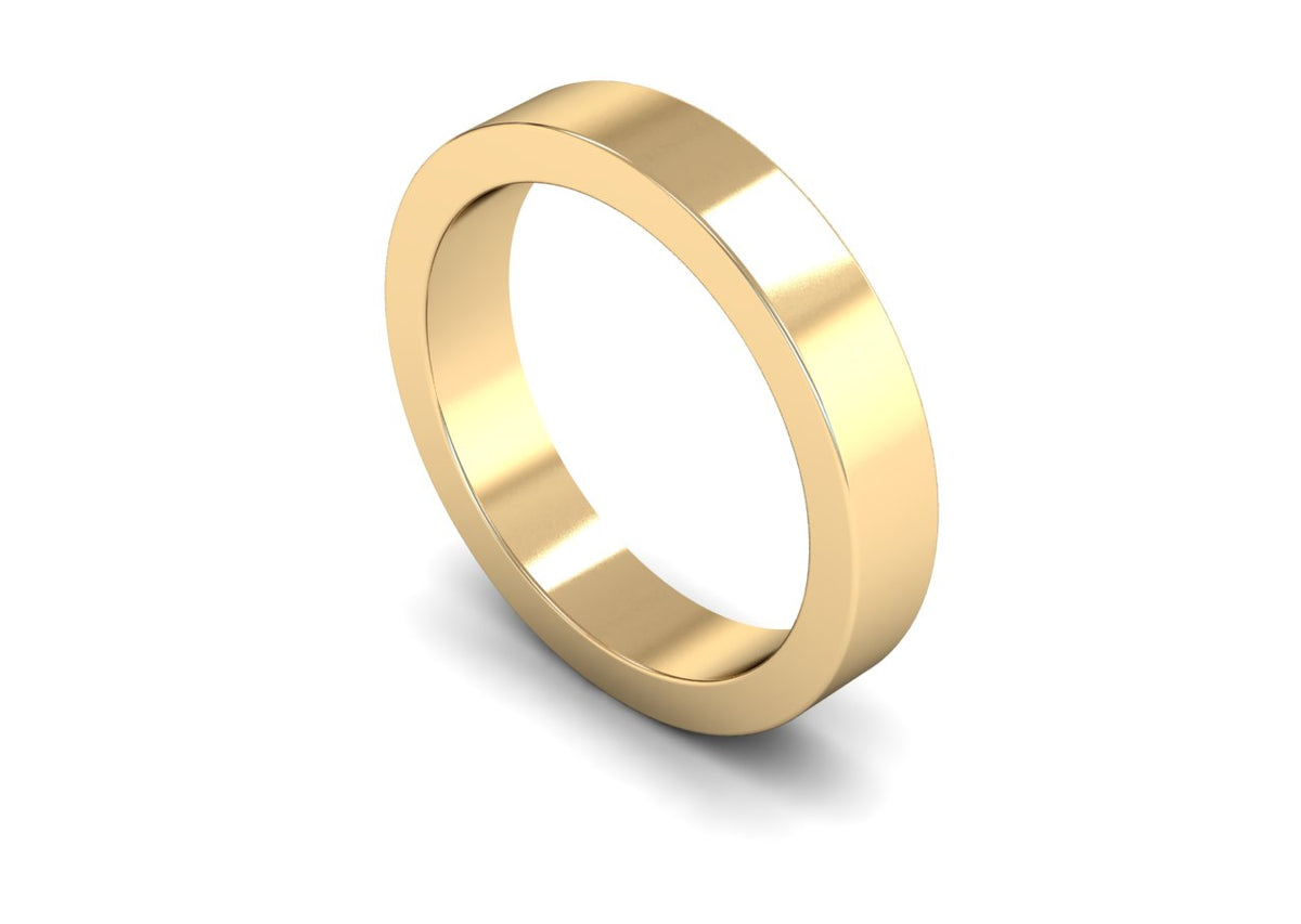 4mm Flat Profile Wedding Band