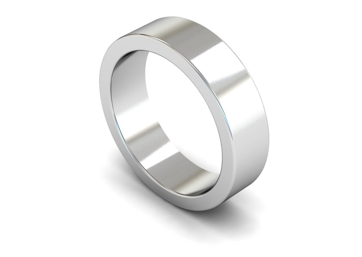 6mm Flat Profile Wedding Band