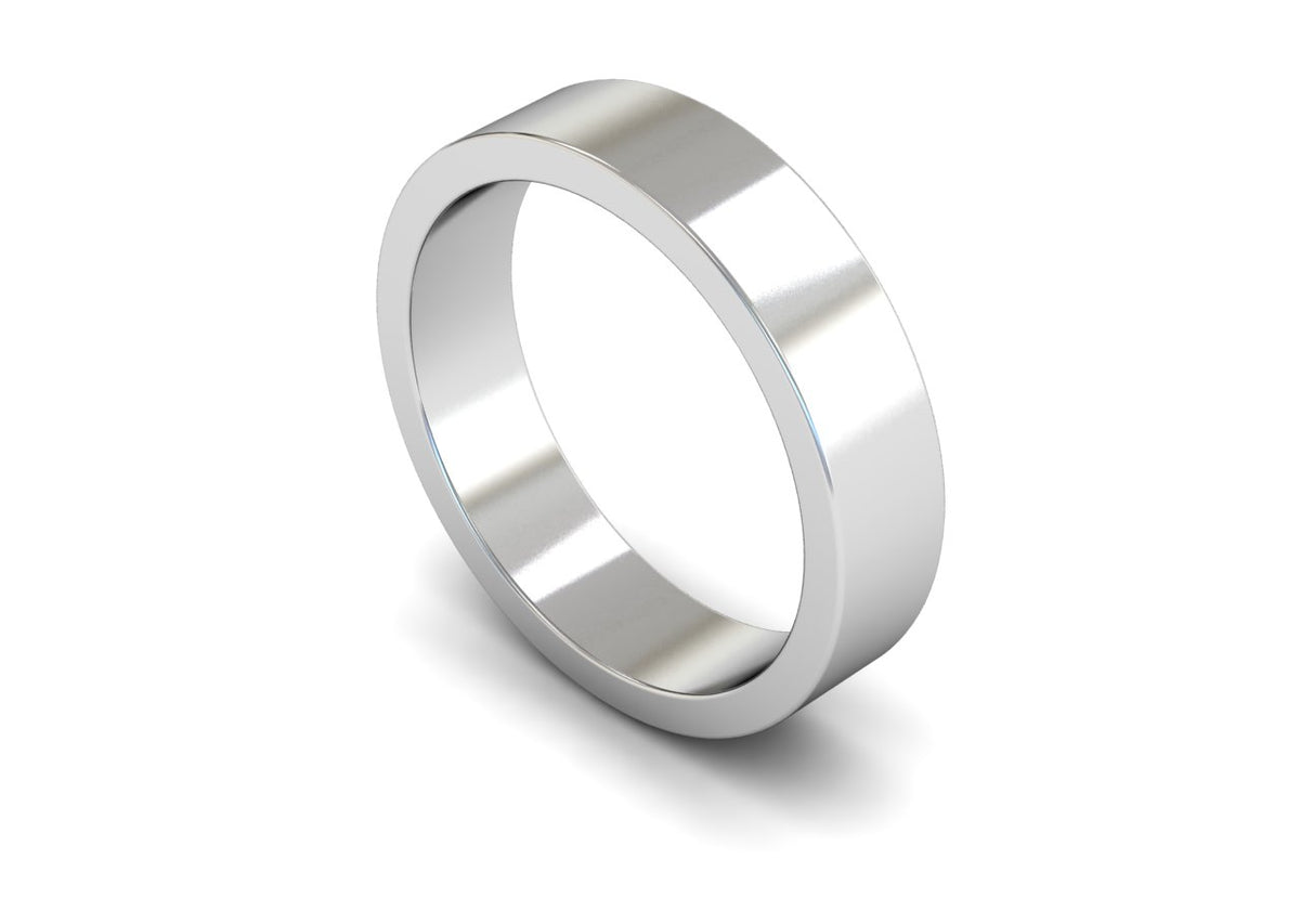 5mm Flat Profile Wedding Band