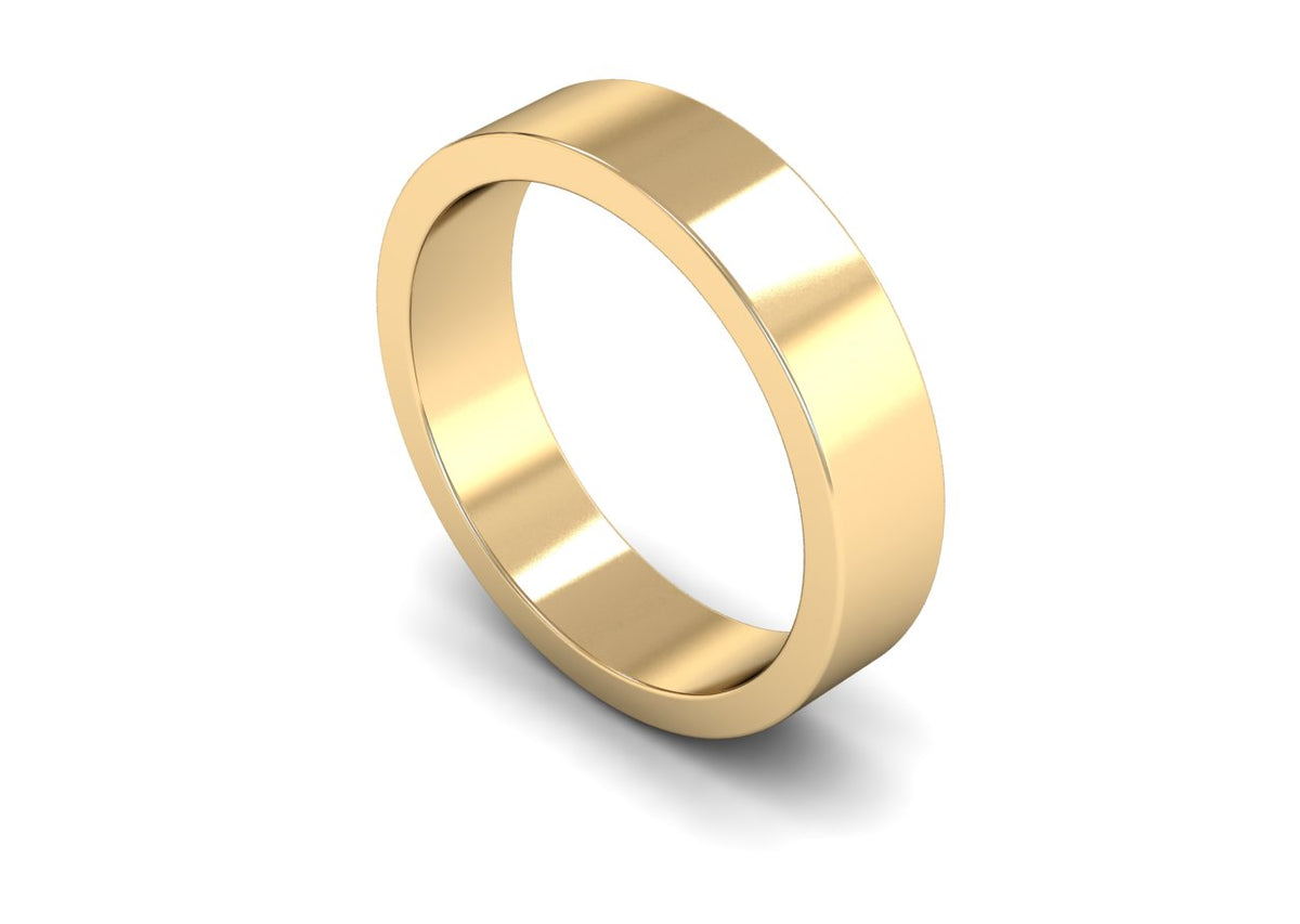 5mm Flat Profile Wedding Band