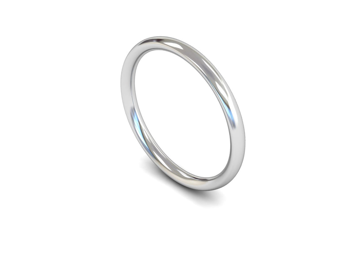 2mm Court Profile Wedding Band