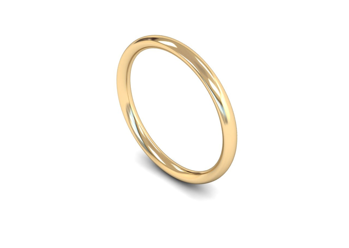 2mm Court Profile Wedding Band