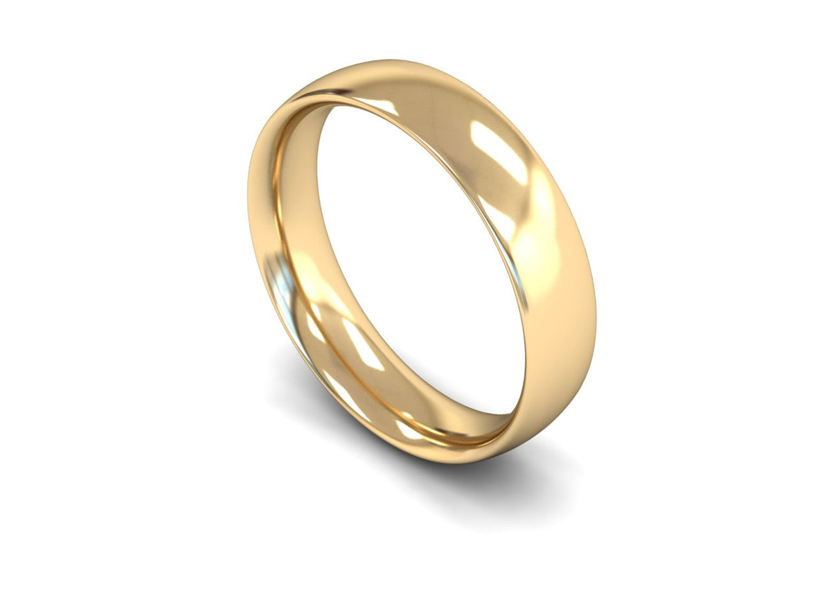 5mm Court Profile Wedding Band