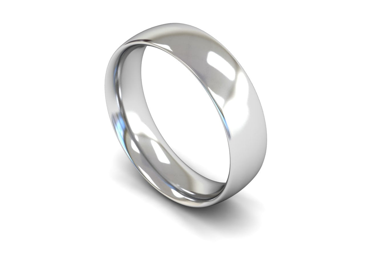 6mm Court Profile Wedding Band