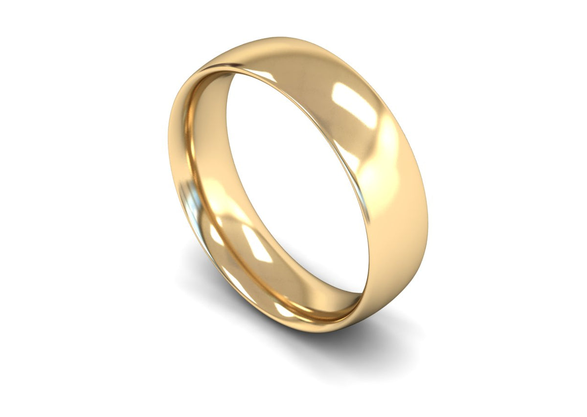 6mm Court Profile Wedding Band