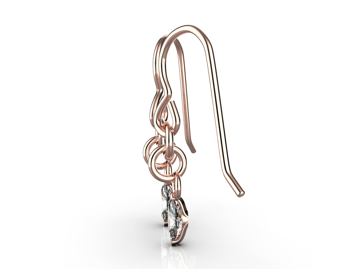 2 x 0.3ct Marquise Drop Earrings (EAR-025)