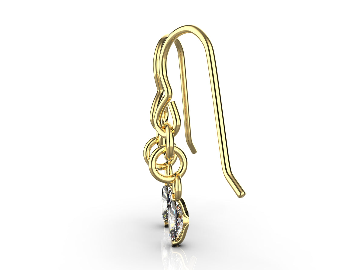 2 x 0.3ct Marquise Drop Earrings (EAR-025)