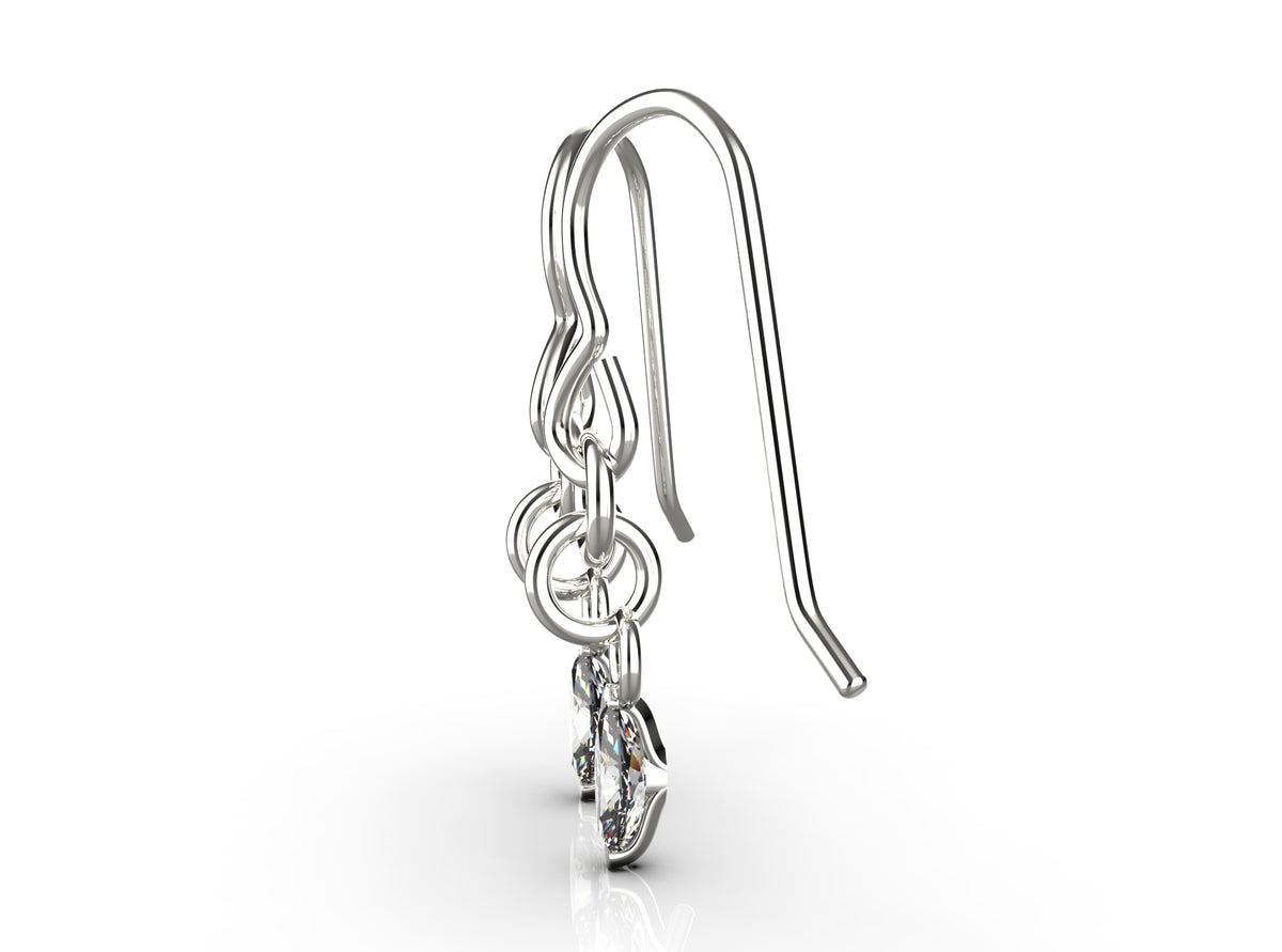 2 x 0.3ct Marquise Drop Earrings (EAR-025)