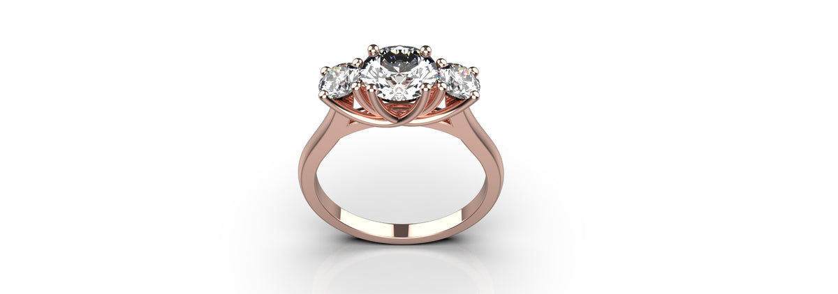 3 Stone 1ct and 0.25ct Engagement Ring (ENG-015)