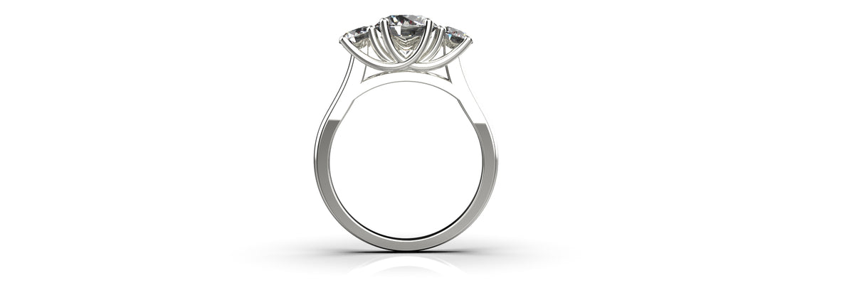 3 Stone 1ct and 0.25ct Engagement Ring (ENG-015)