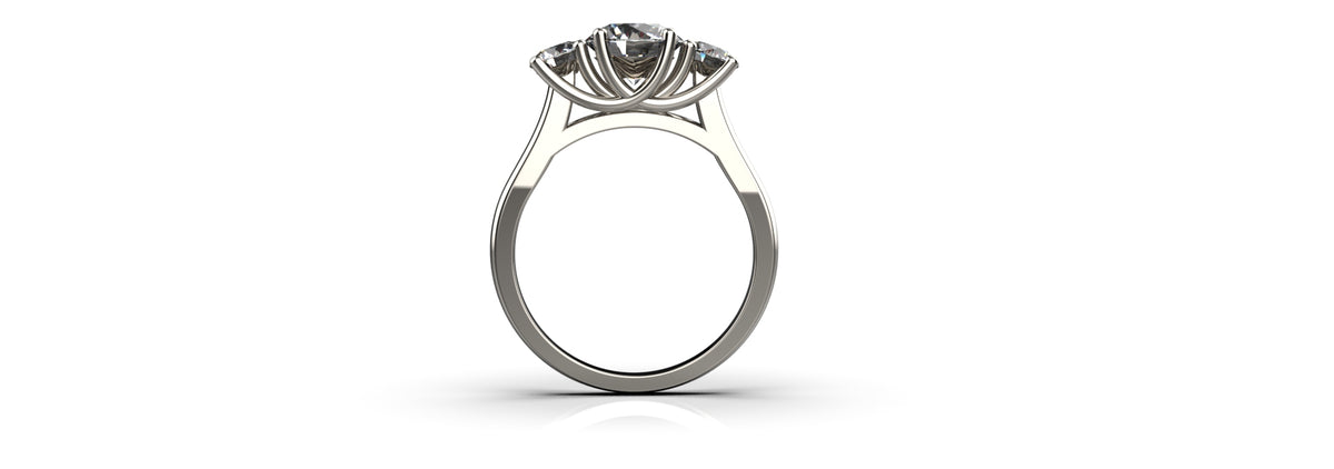 3 Stone 1ct and 0.25ct Engagement Ring (ENG-015)