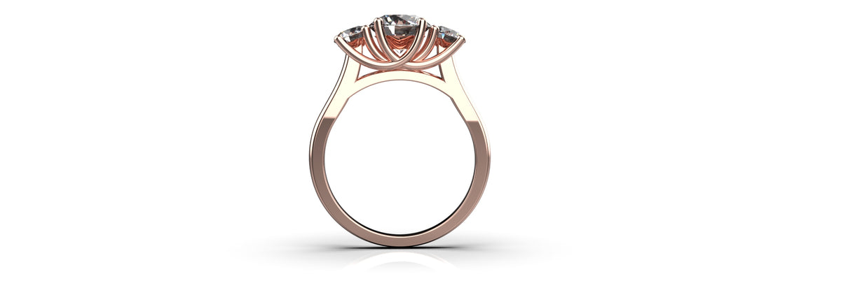 3 Stone 1ct and 0.25ct Engagement Ring (ENG-015)