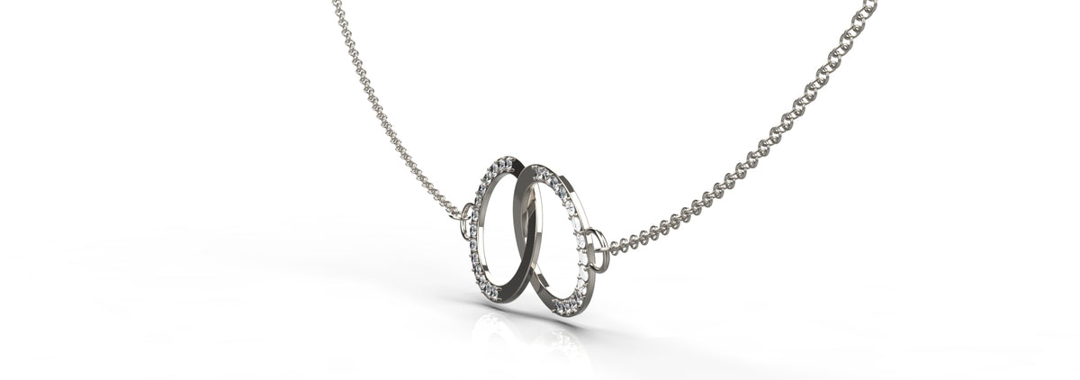 28 Stone Interlinking Necklace (PEN-023)