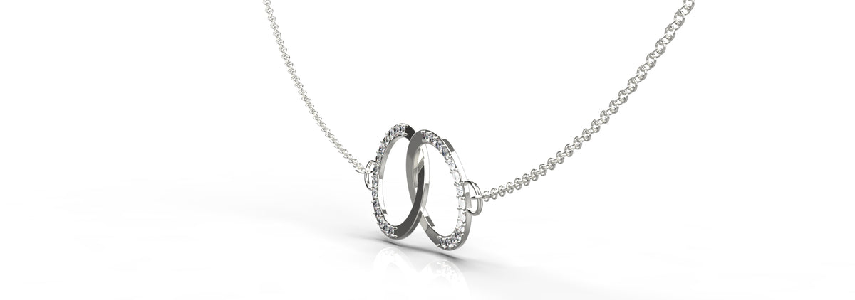 28 Stone Interlinking Necklace (PEN-023)