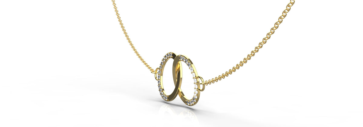 28 Stone Interlinking Necklace (PEN-023)