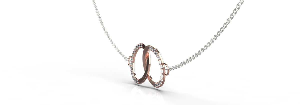 28 Stone Interlinking Necklace (PEN-023)
