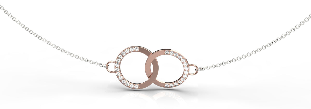 28 Stone Interlinking Necklace (PEN-023)