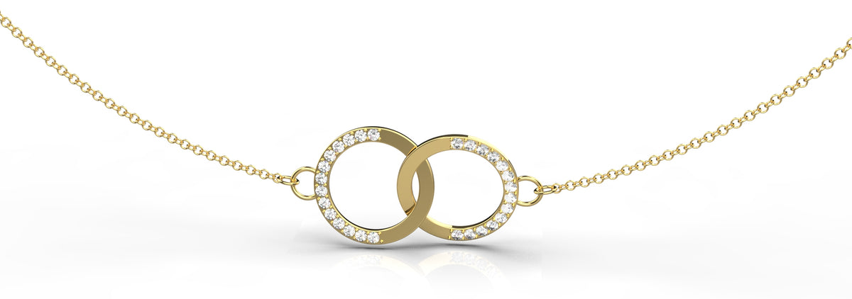 28 Stone Interlinking Necklace (PEN-023)