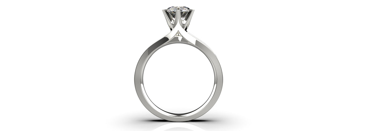 1ct Solitaire Split Shank Engagement Ring (DRS-008)