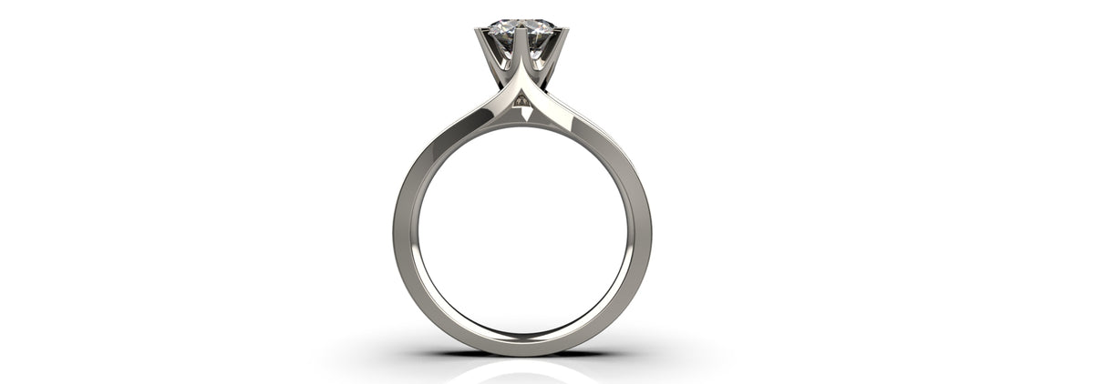 1ct Solitaire Split Shank Engagement Ring (DRS-008)